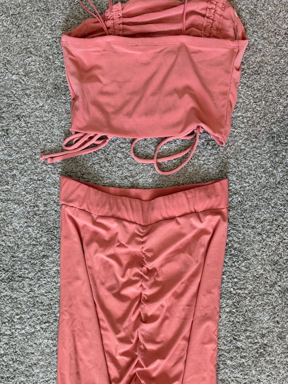 Mauve Pink Ruched Skirt Set - Picture 7 of 9